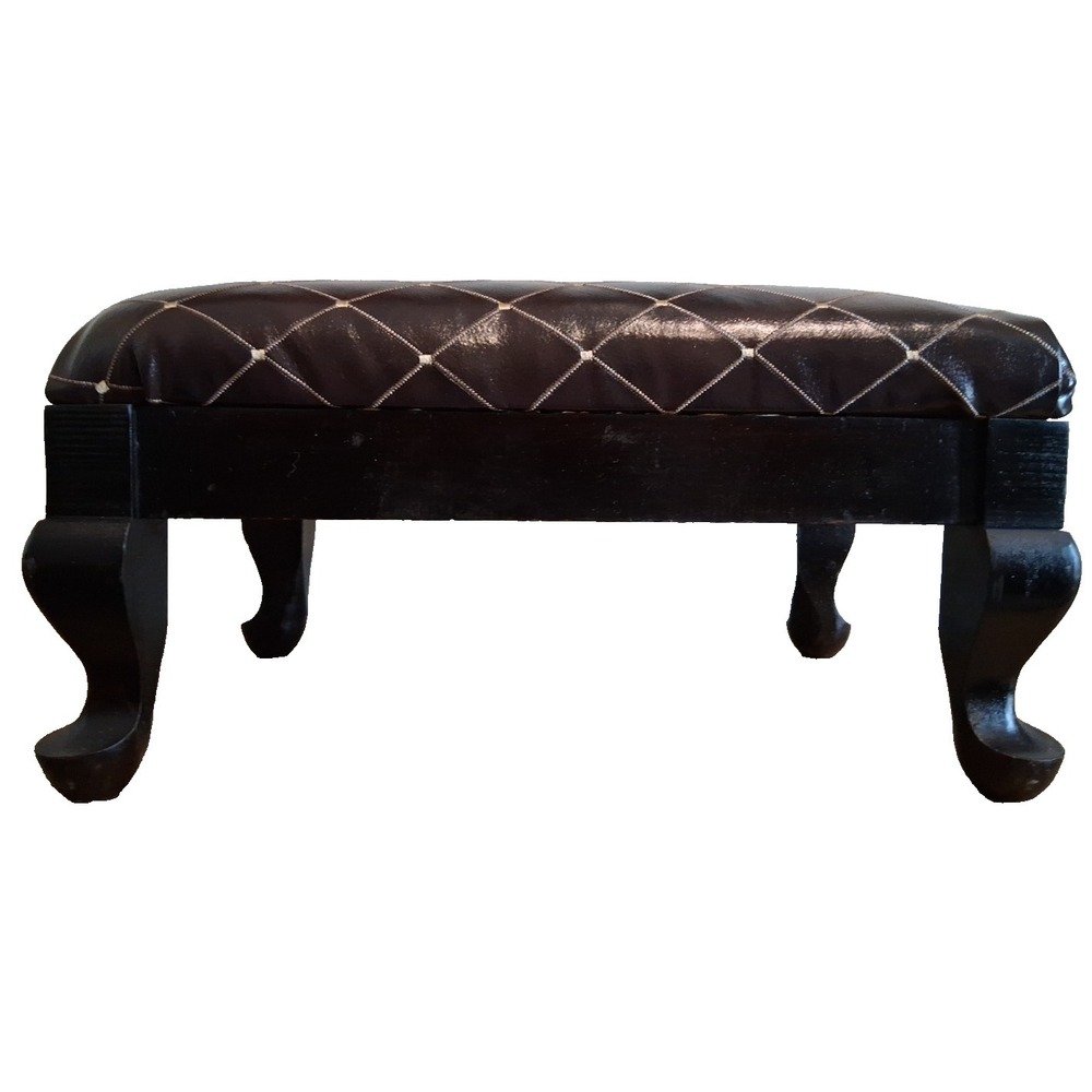 Re-Upholstered Wood Foot‎ Stool